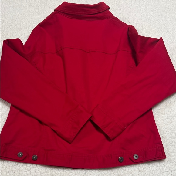 NWOT Style and Company Vibrant Red Denim/Twill Jacket XL - Picture 3 of 10